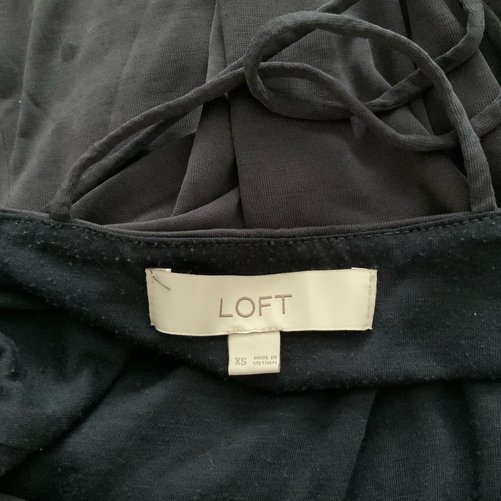 Loft Black/Gray Racerback Tank Top - Picture 3 of 3